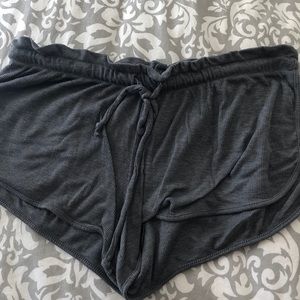 Gray pajama shorts